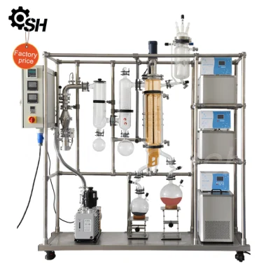 SH Biotech Distillation automatique par évaporateur à film essuyé en acier inoxydable avec conception de panneau de commande tout-en-un