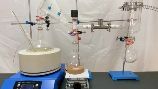 5 10 20 50 litres Verre Short Path Extraction d'huile Laboratoire sous vide Appareil de distillation moléculaire à court trajet